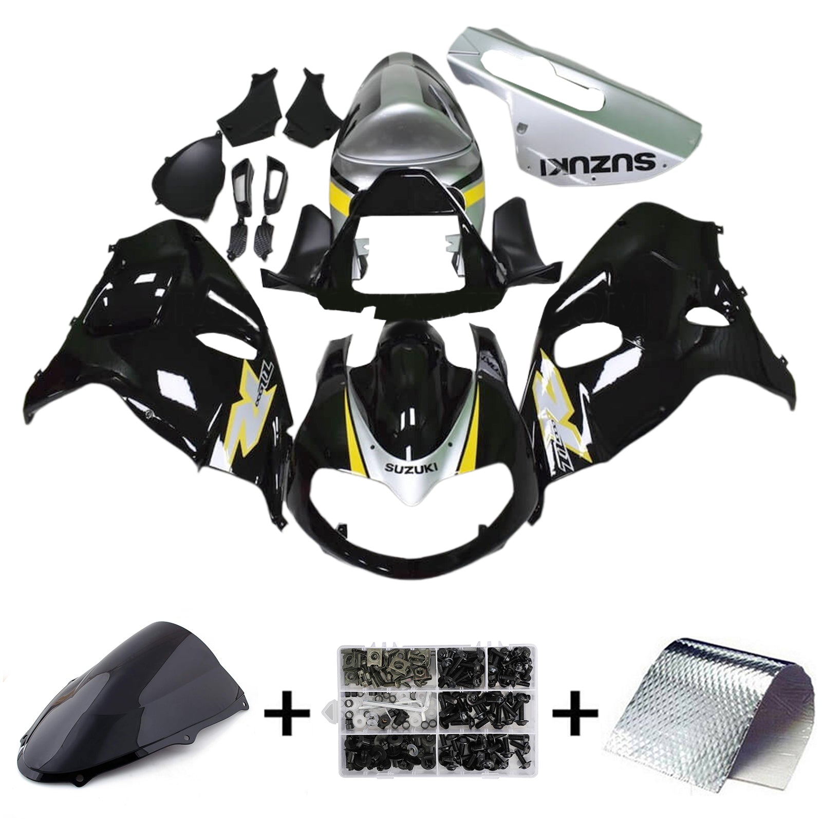 Amotopart 1998-2003 TL1000R Suzuki Black&Silver Fairing Kit