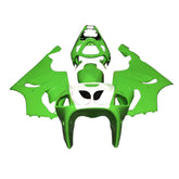 Amotopart Verkleidungssatz für Kawasaki ZX7R, Hellgrün/Weiß, 1996–2003