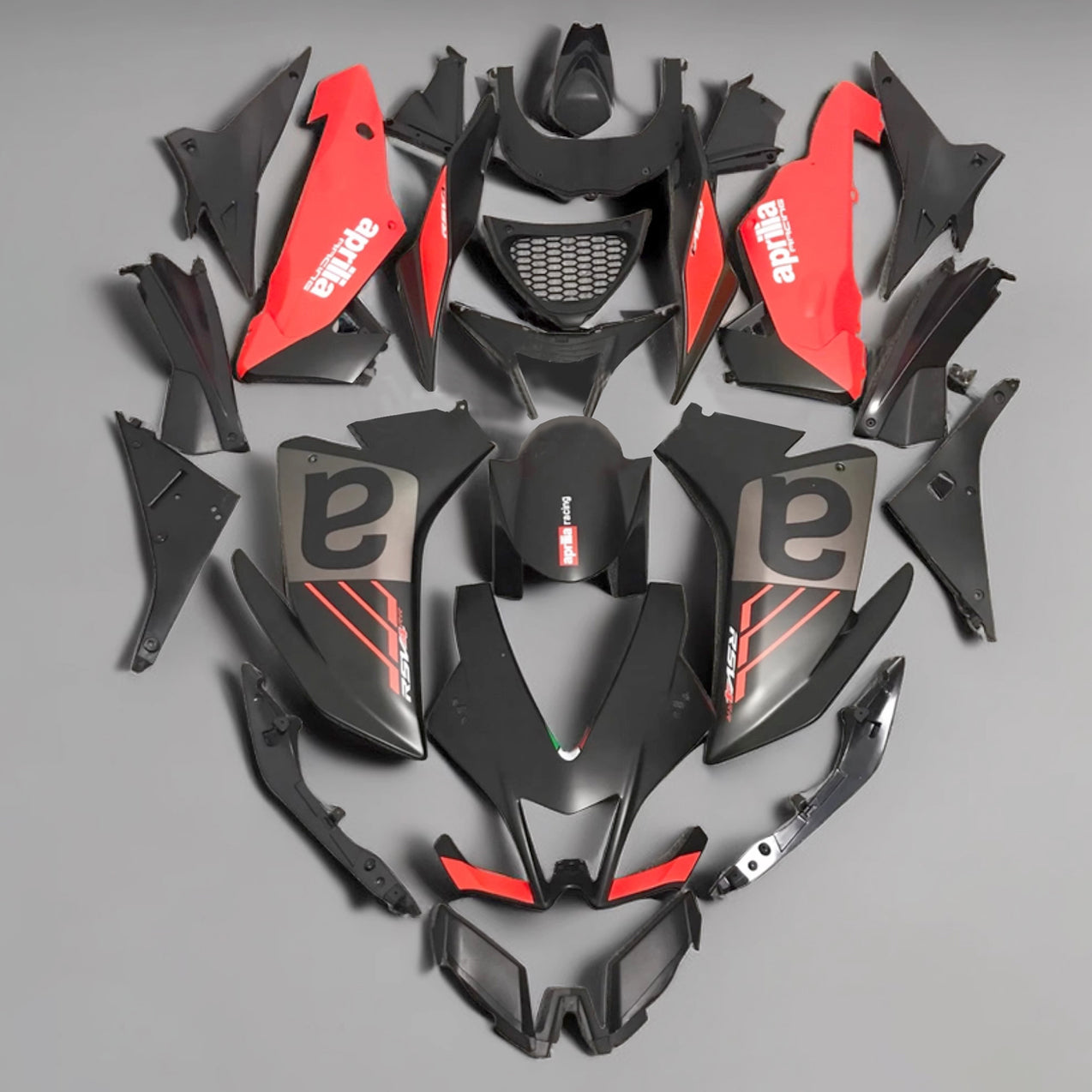 Amotopart 2009–2015 Aprilia RSV4 1000 Schwarz-Rot-Verkleidungsset