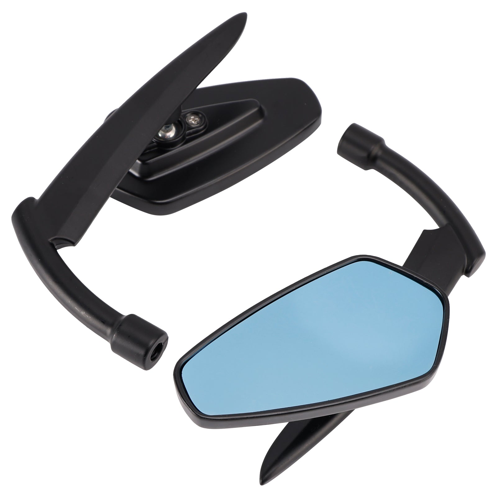 Touring Cruiser Chopper Dyna Motorcycle Black Blade-shape Rearview Mirror