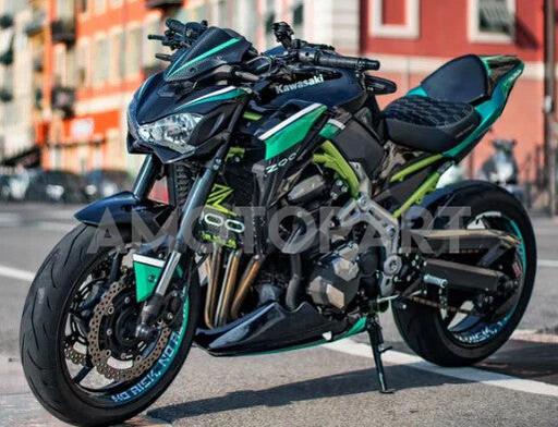Amotopart 2017-2019 Kawasaki Z900 Black Fairing Kit