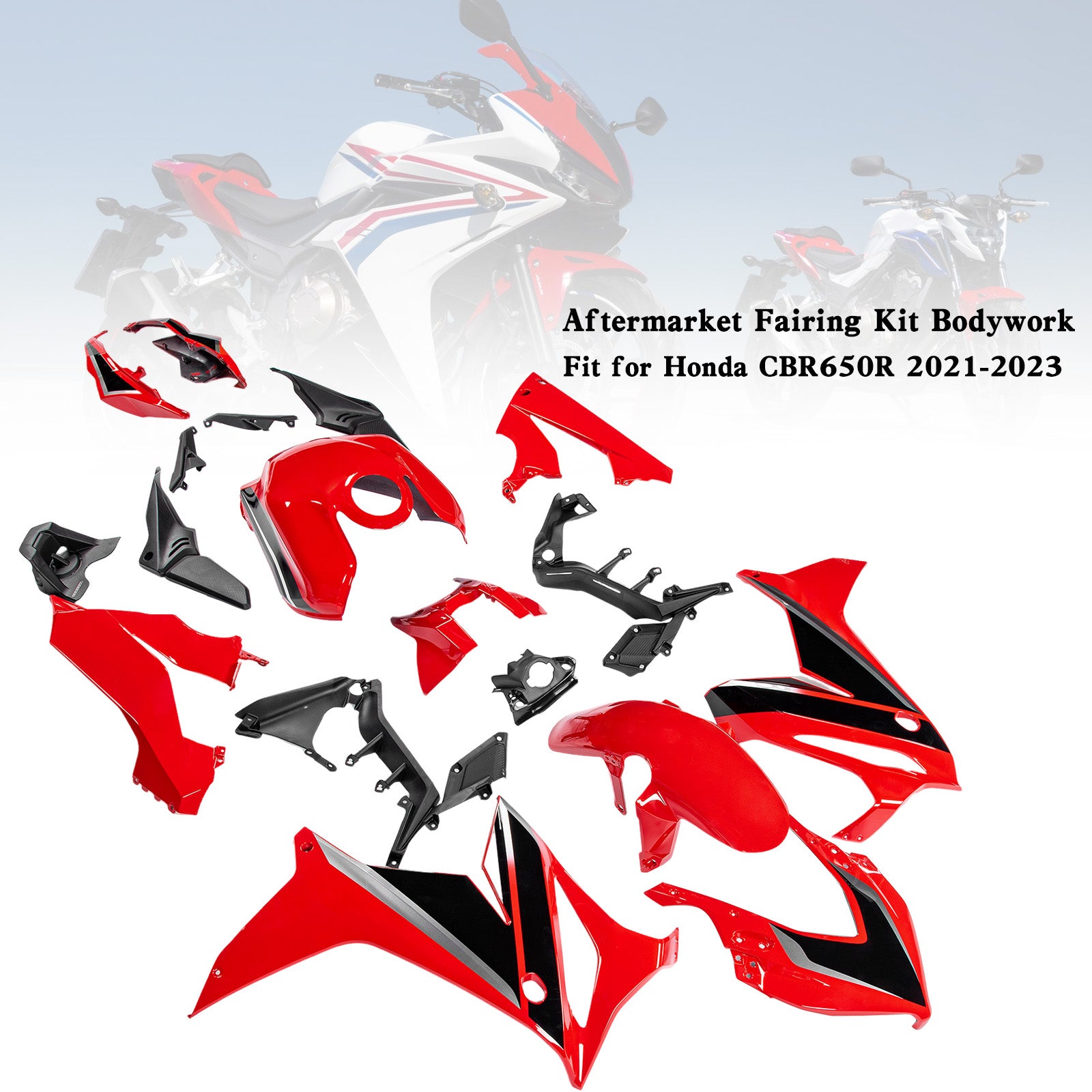 Colección de kits de carenado Amotopart 2021-2023 Honda CBR650R