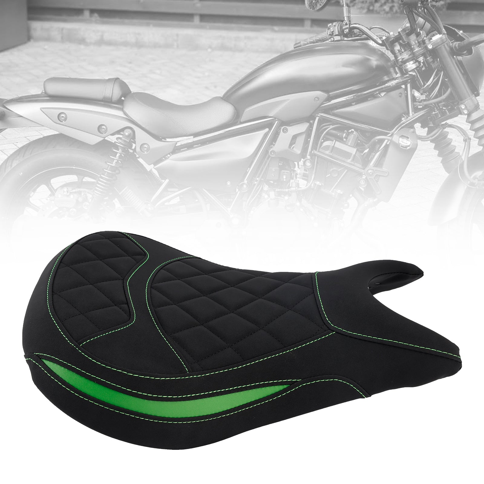 24-25 Kawasaki Eliminator 500 Spodní přední sedadlo řidiče Raider Pillion černý