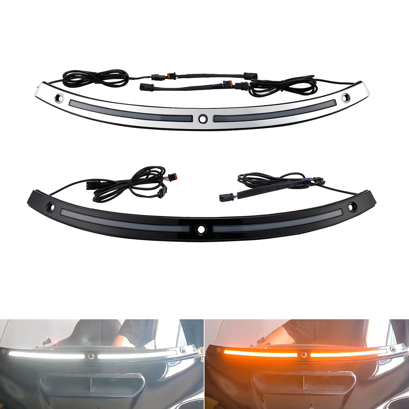 2014+ Touring Electra Glide LED Running Turn Signal Light Windshield Trim