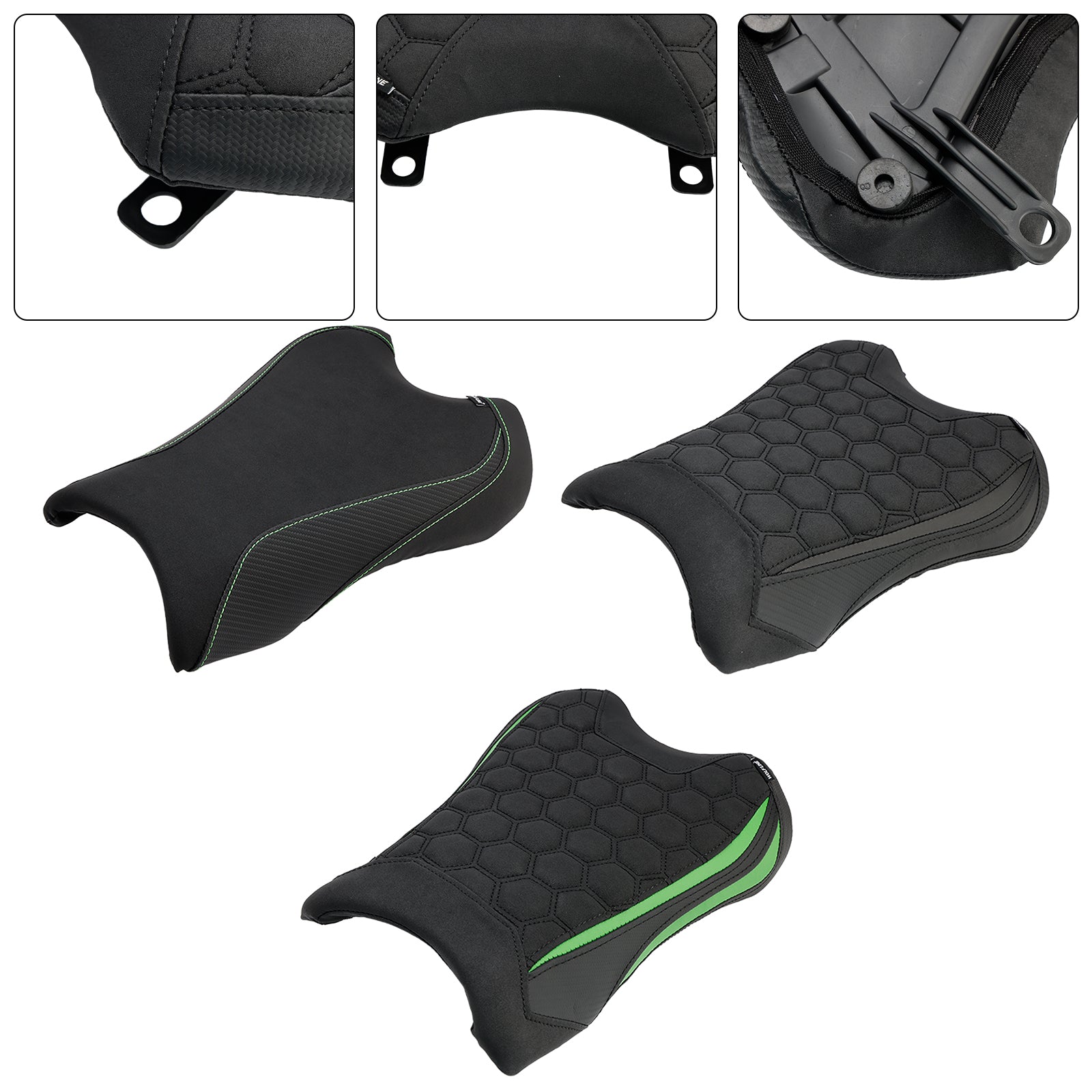 2021-2023  Kawasaki Zx-10R/Rr Front Driver Raider Seat Pillion Saddle Green