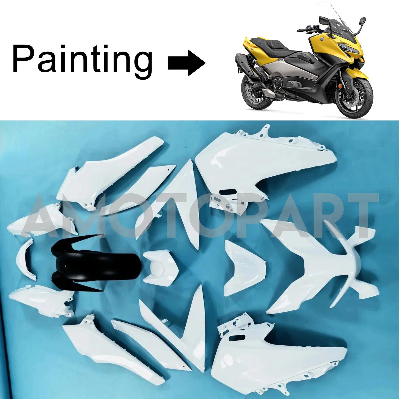 Amotopart 2022-2024 Yamaha TMAX560 Black Yellow Fairing Kit