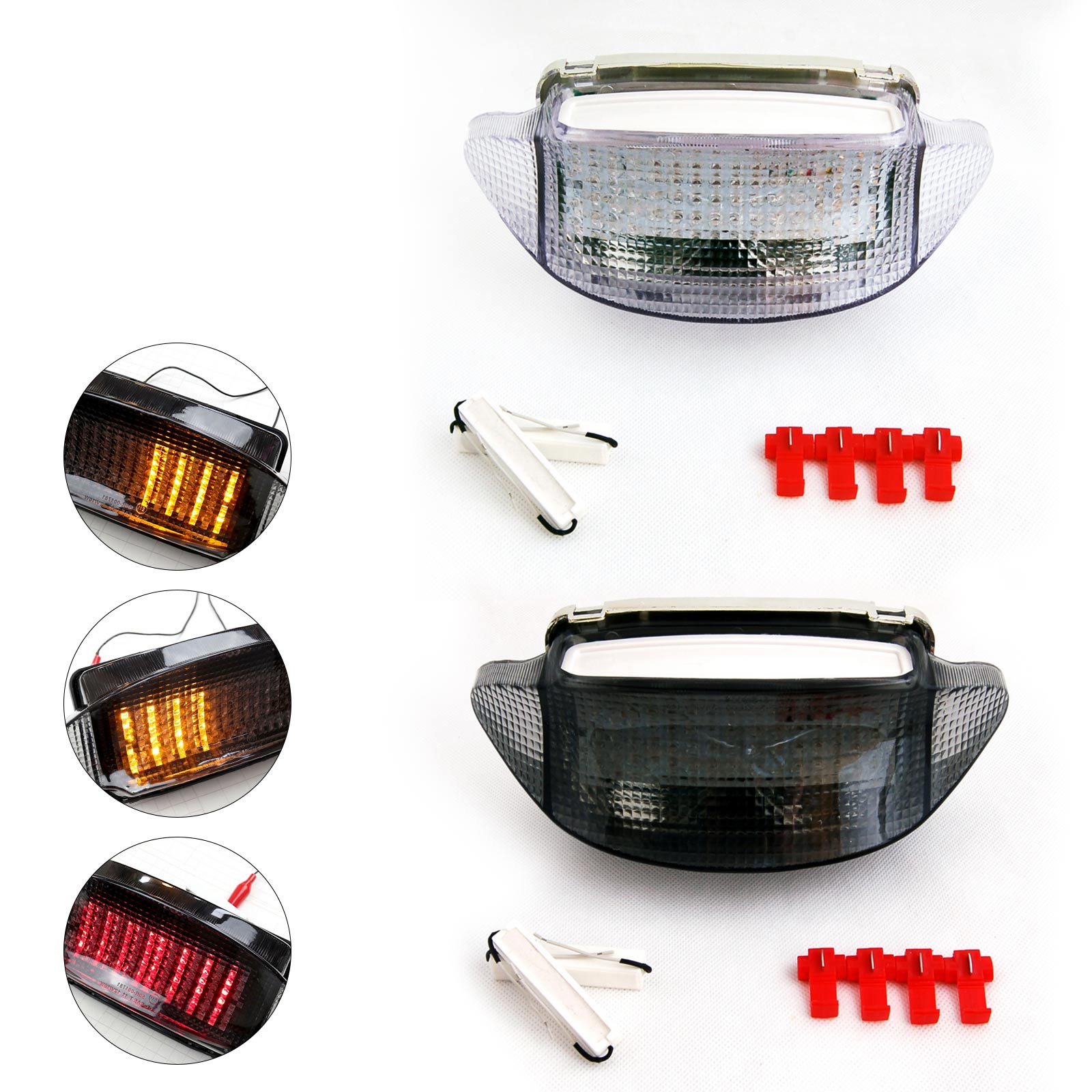 97-98 Honda CBR 600 F3 Feu arrière LED transparent + clignotants