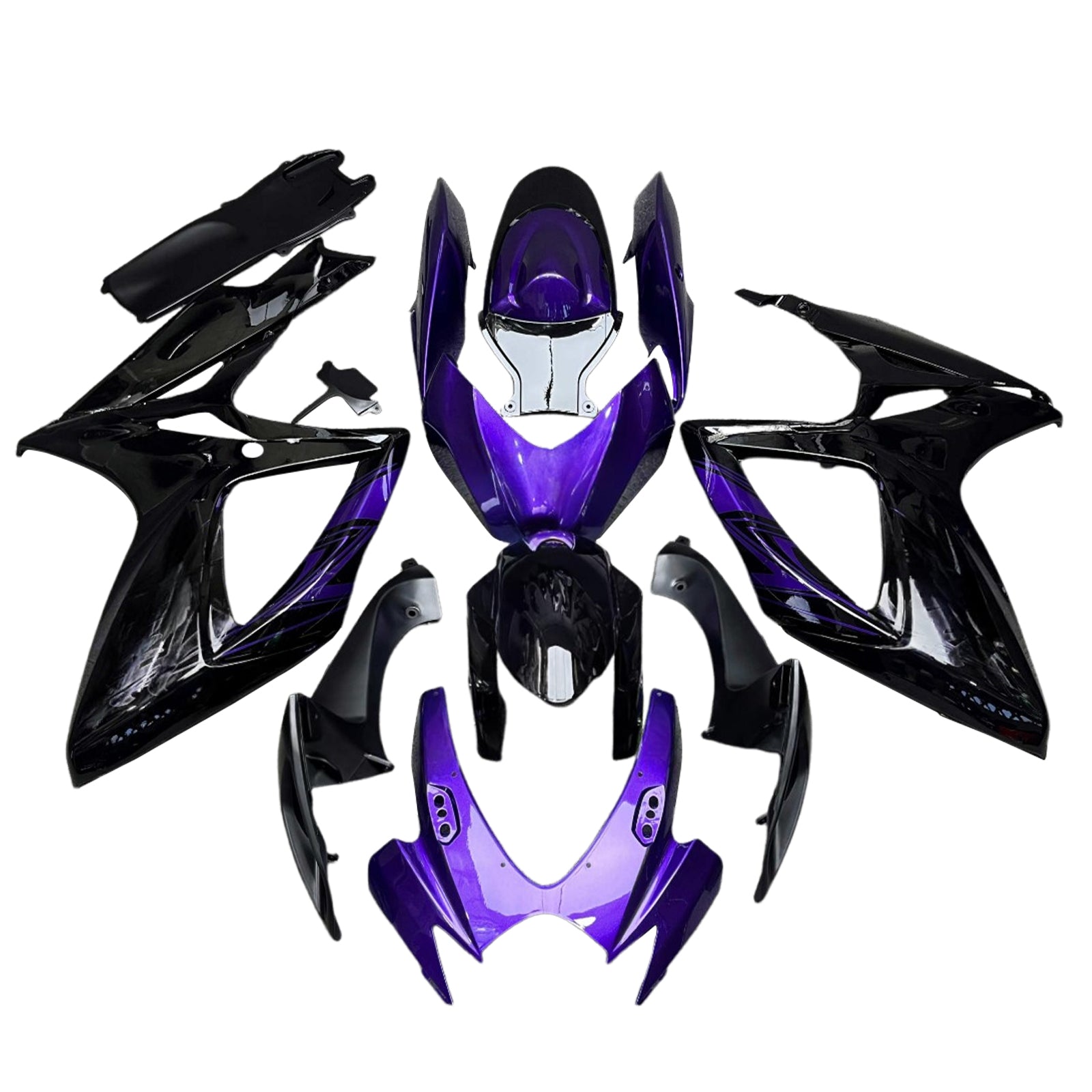 Amotopart 2006-2007 Suzuki GSXR 600/750 Purple Black Fairing Kit