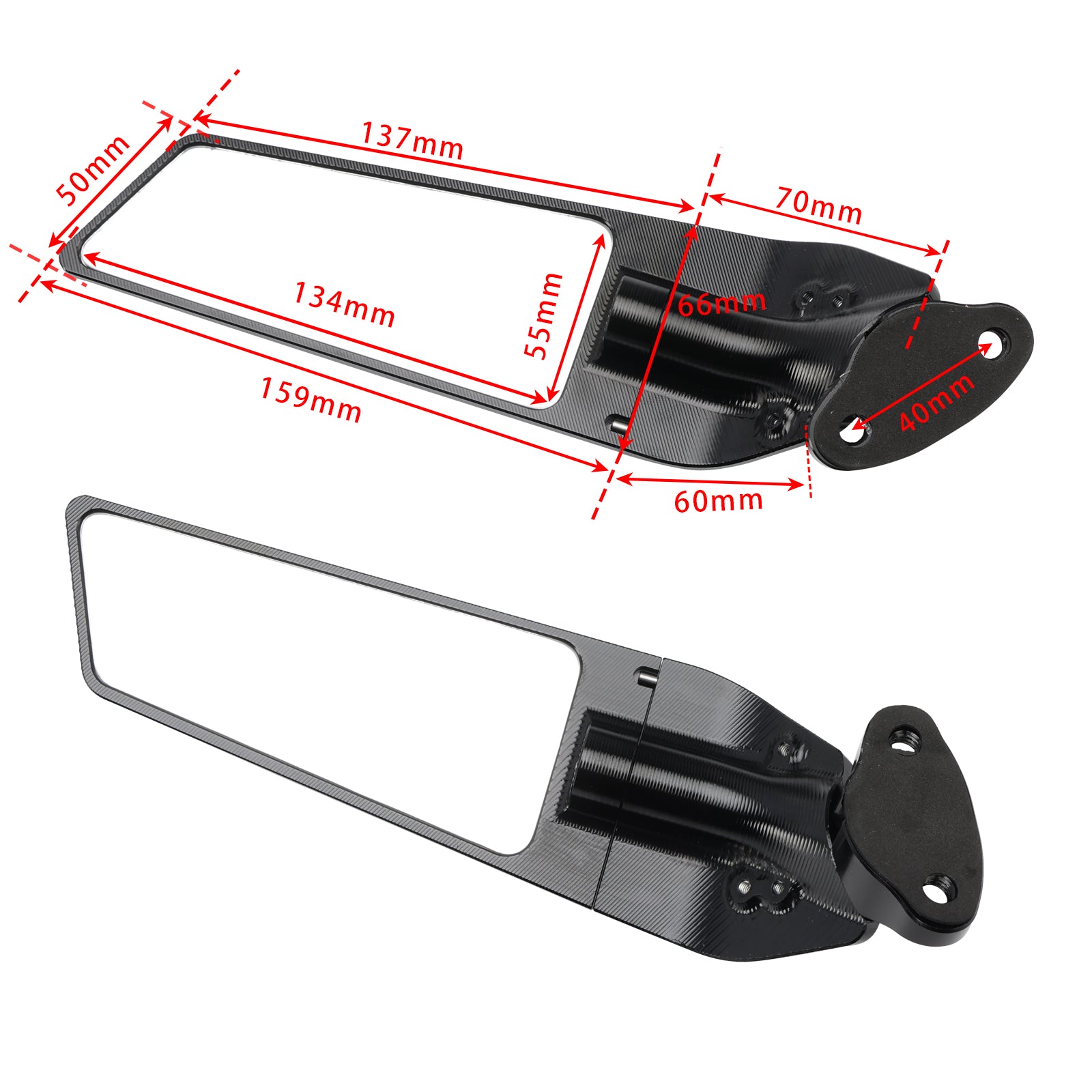 19-23 Honda CBR 650 R CBR650R Rétroviseurs à ailes en aluminium CNC