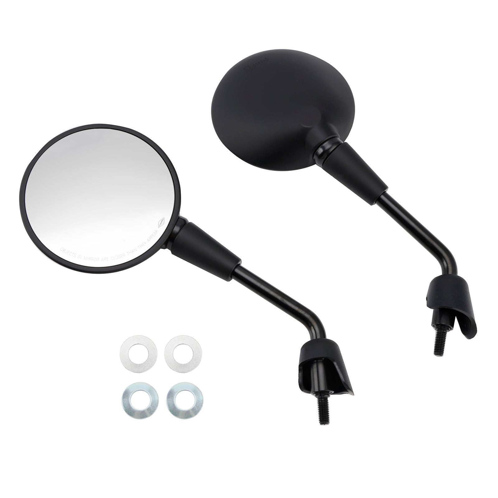 Vespa Primavera 50-125 Sprint 50-150 Gts 125 300 Pair Shorty Mirrors Black