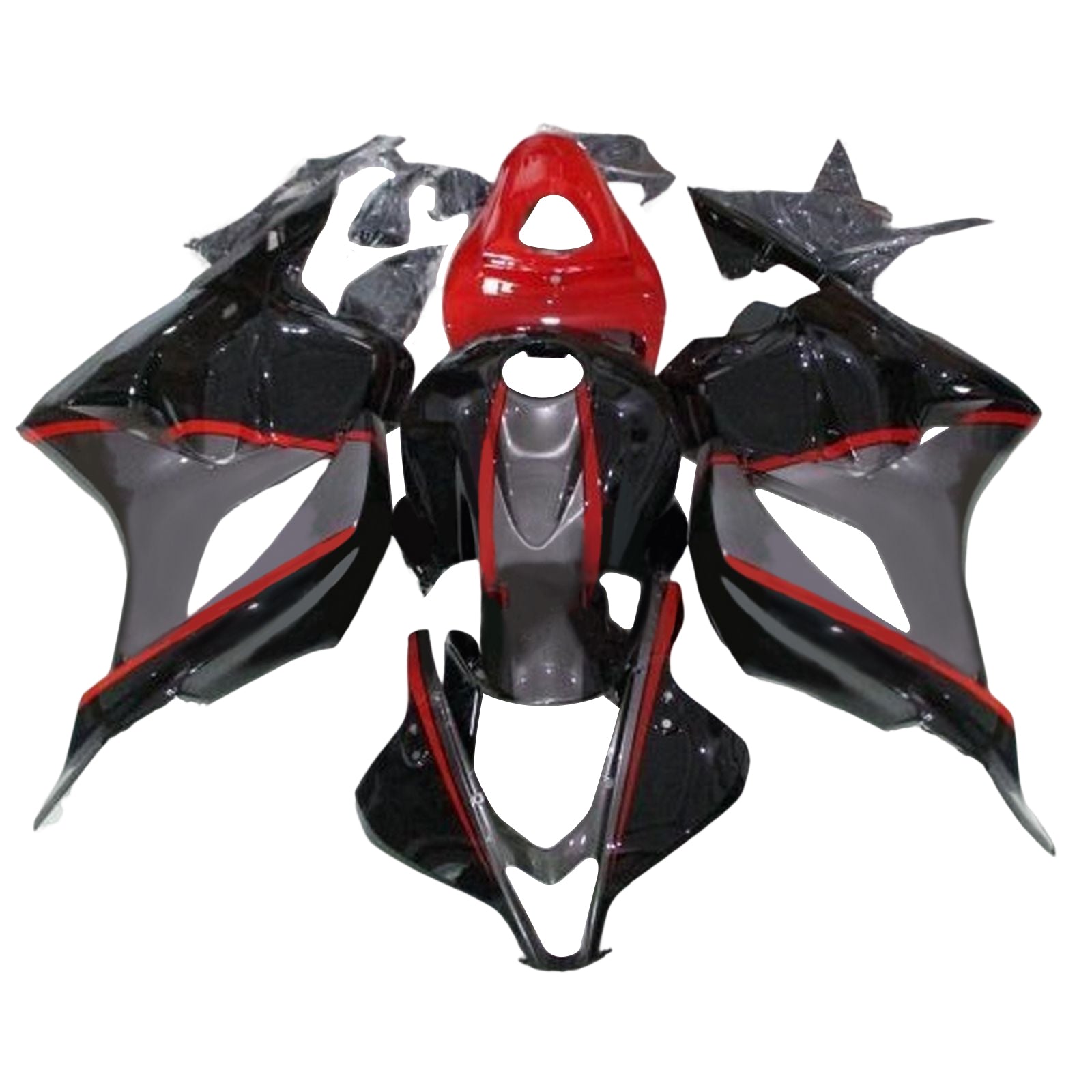 Amotopart 2009-2012 Honda CBR600RR Black Red Fairing Kit