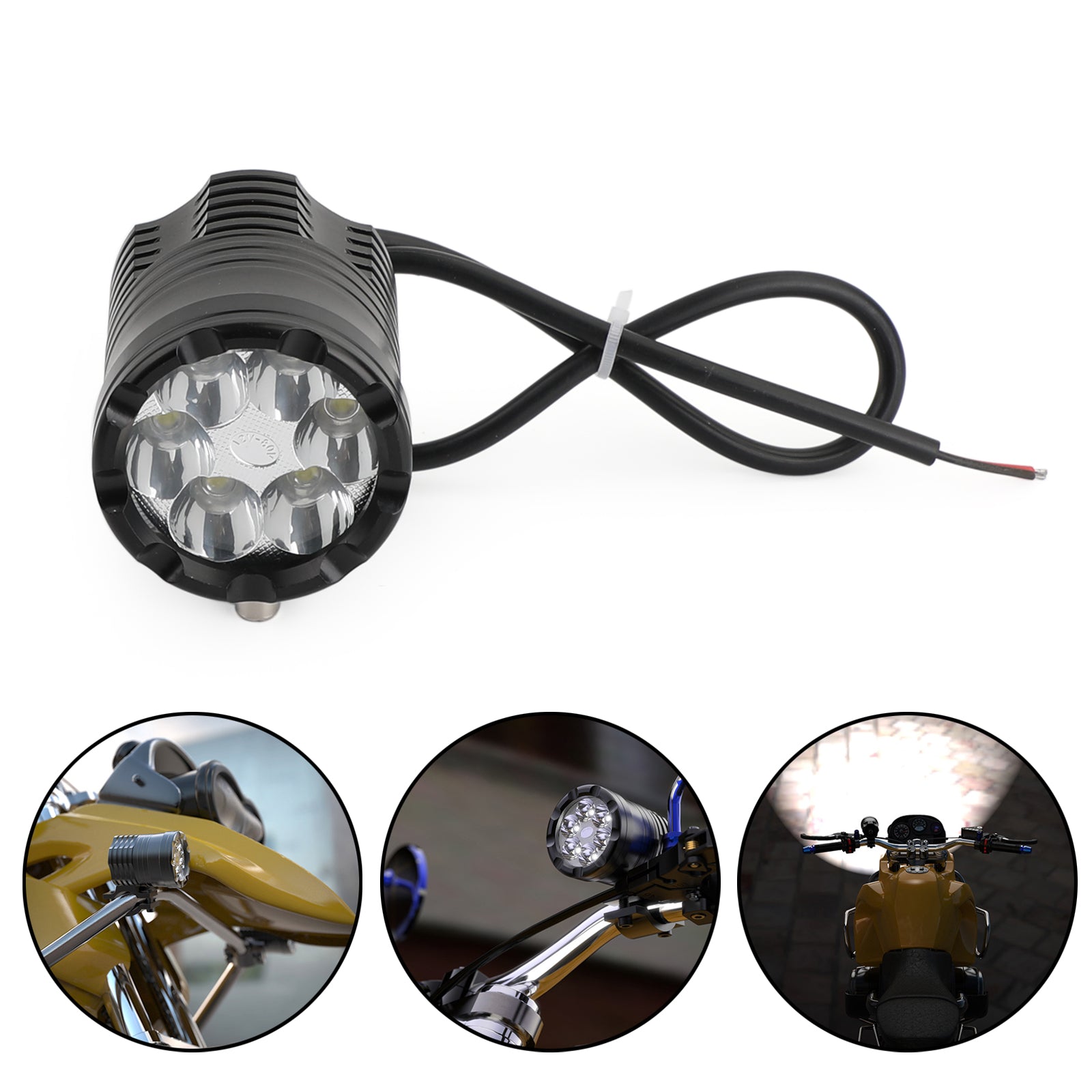 6X Electric LED Bicycle Motorcycle Light Bike Front Lamp Waterproof Headlight