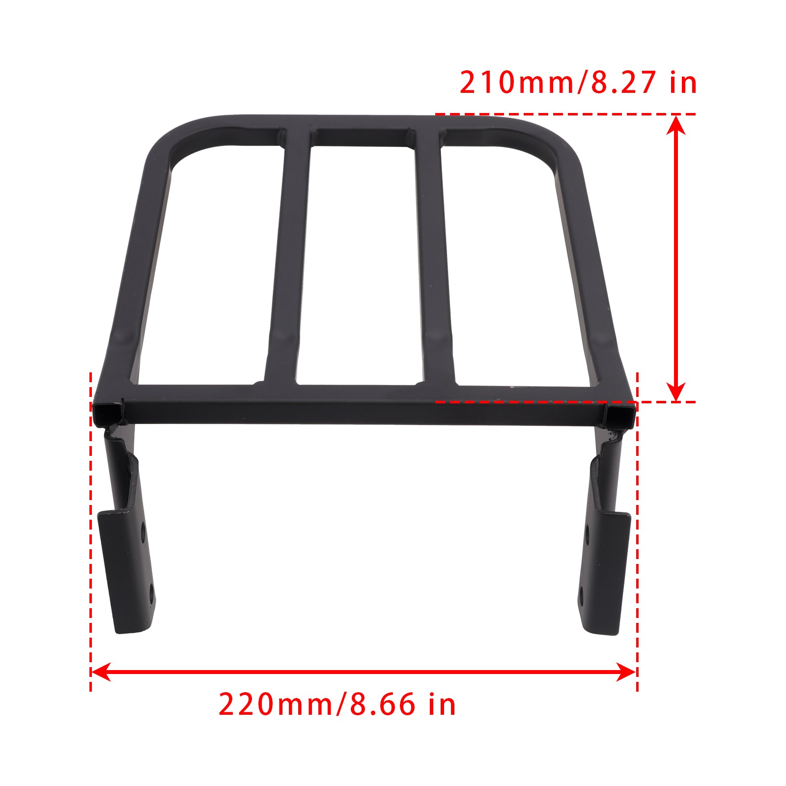 2004-2020 Sportster XL 883/1200 sort bagagebærer til Sissy Bar Upright