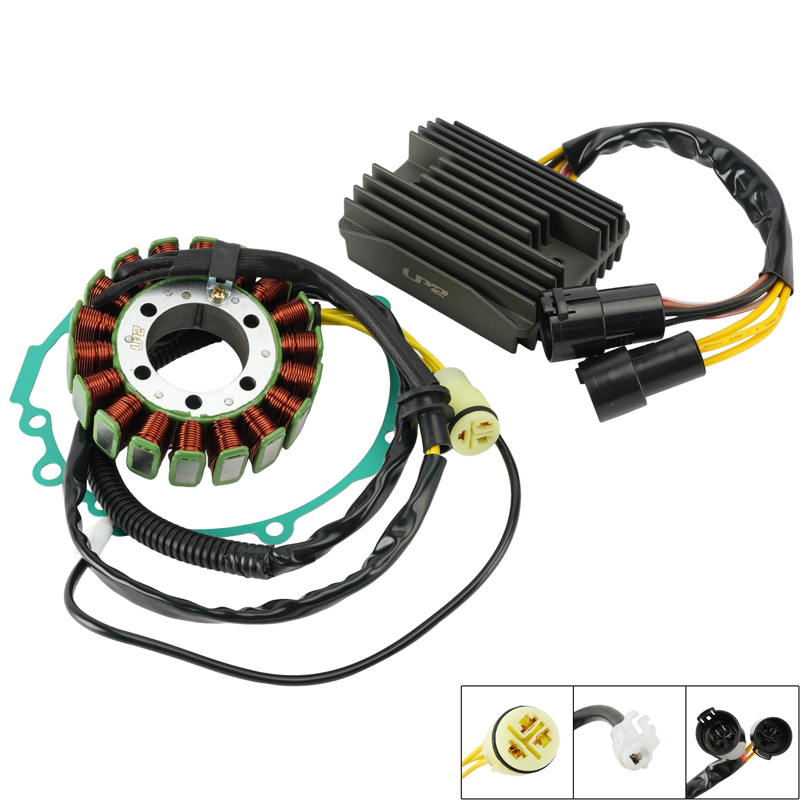 2002-2003 Kawasaki ZX1200 NINJA ZX12R Magneto Stator Regulator med packning