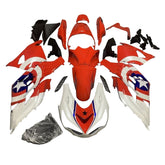 Amotopart 2012-2022 Kawasaki ZX14R ZZR1400 Orange Black White Star Fairing Kit