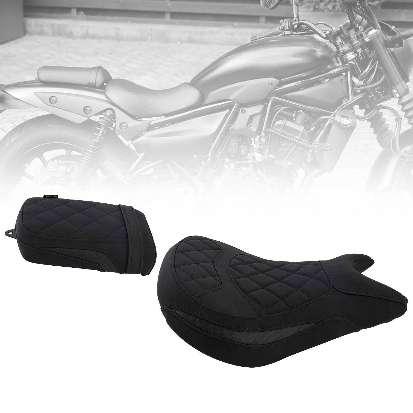 24-25 Kawasaki Eliminator 500 Front&Rear Raider Passenger Kit Lower Black