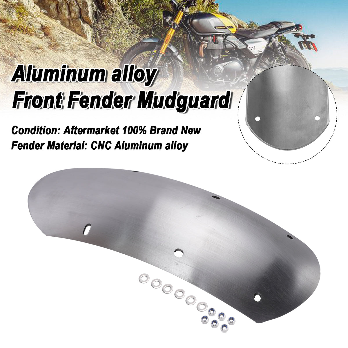 2026-2027 Street Scrambler 900 Aluminum alloy Front Mudguard