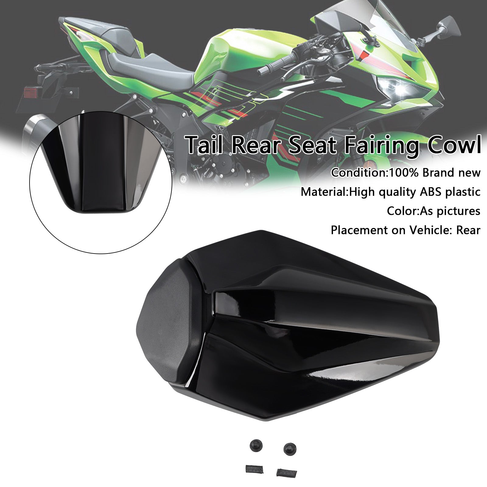 2019-2025 Kawasaki ZX6R ZX-6R Racing Tail Rear Seat Fairing Cowl