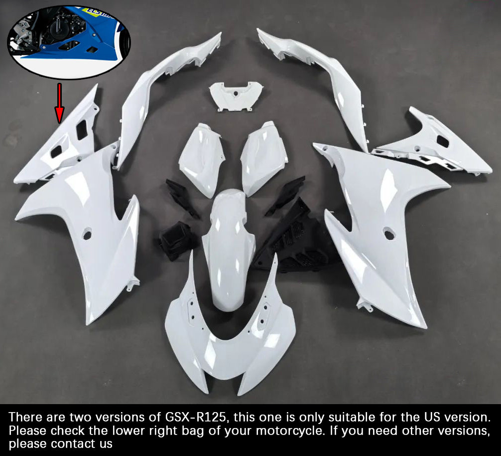 Amotopart 2017-2024 Suzuki GSX-R125 Black Dark Blue Fairing Kit (Only suitable for the US version)