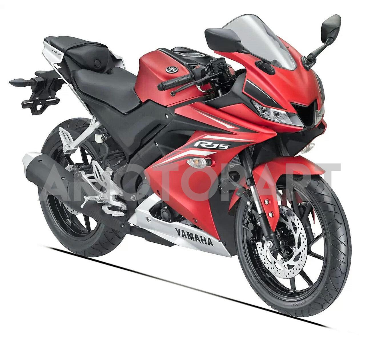Amotopart 2018-2024 Yamaha YZF R15 Black Red Fairing Kit