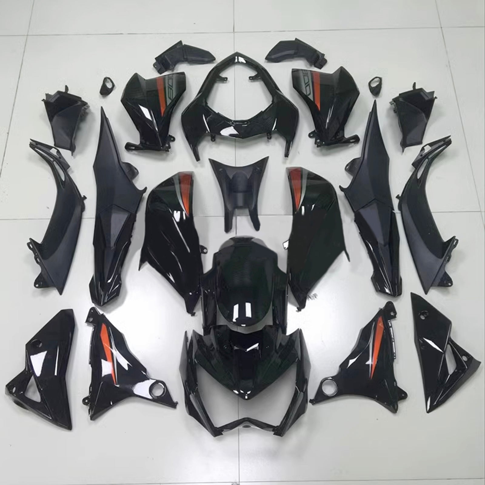 Amotopart 2013-2018 Kawasaki Z800 Black&Orange Style2 Fairing Kit