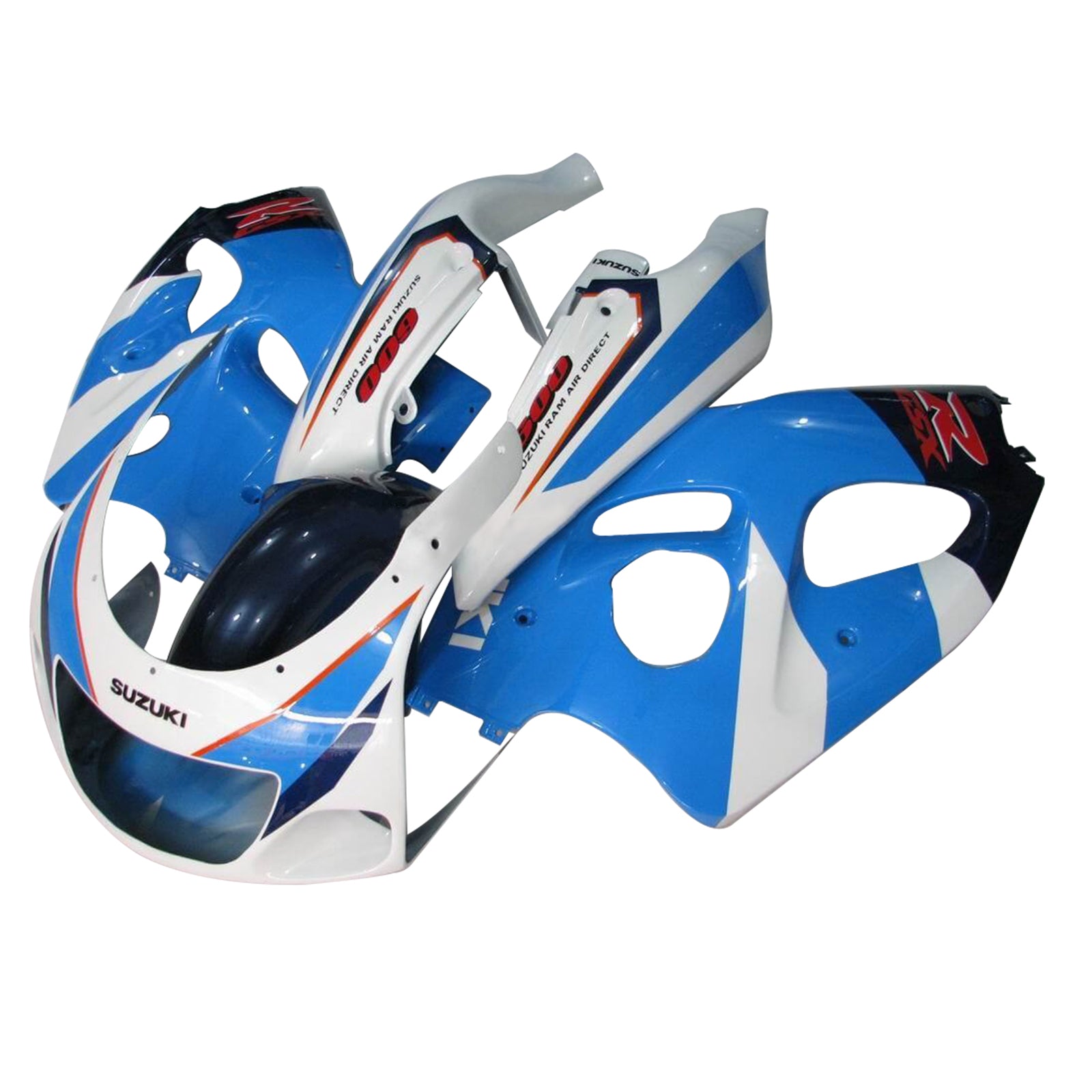 Amotopart Suzuki GSXR600 1996-2000 GSXR750 1996-1999 Kit de carénage bleu et blanc Style2