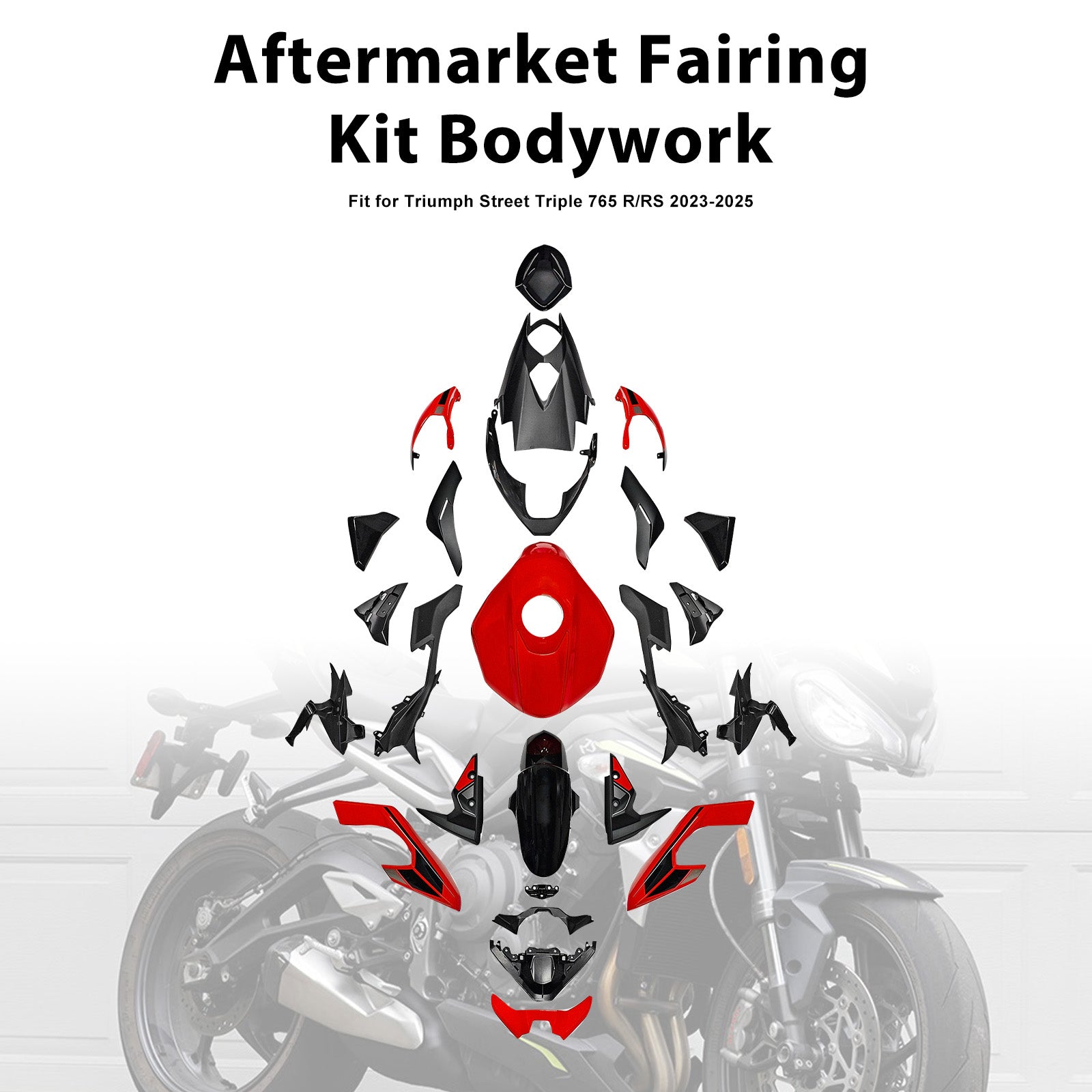Amotopart 2023–2025 Triumph Street Triple 765 R/RS Verkleidungsset-Kollektion