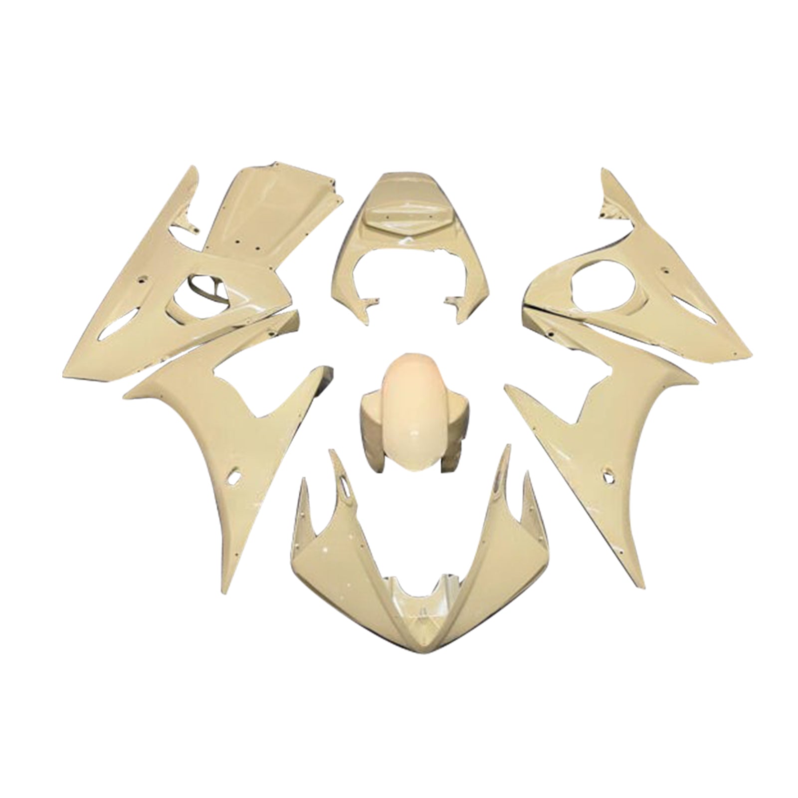 Amotopart 2005 Yamaha YZF-R6 Ivory White Fairing Kit