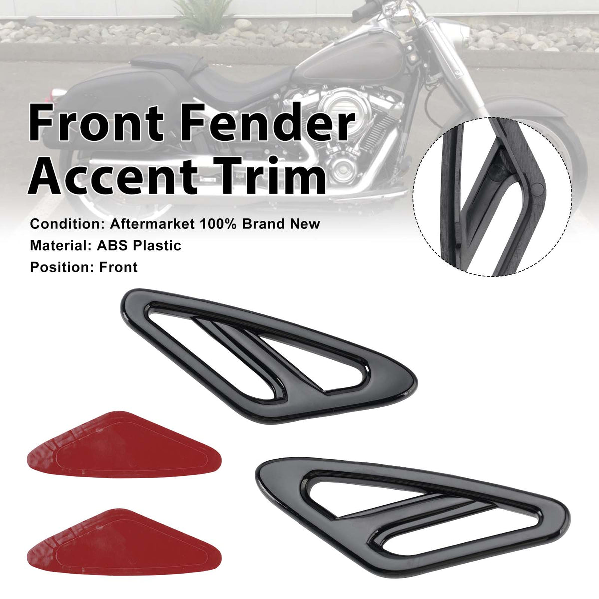 2001-2017 Honda GL1800 Goldwing 1800 Front Fender Accent Trim