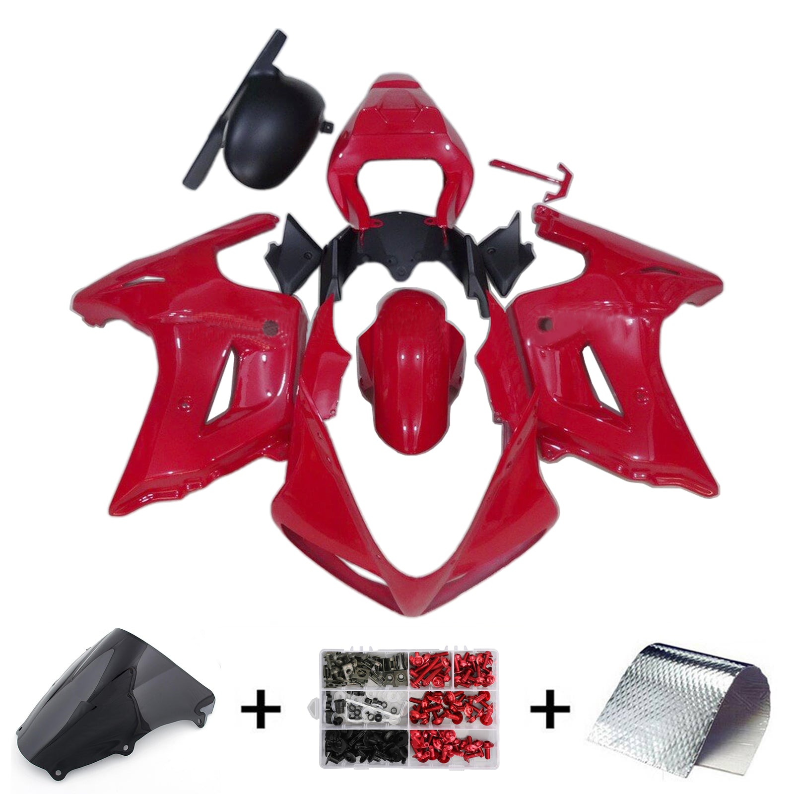 Amotopart 2003-2013 SV650 Suzuki Kit de carénage rouge