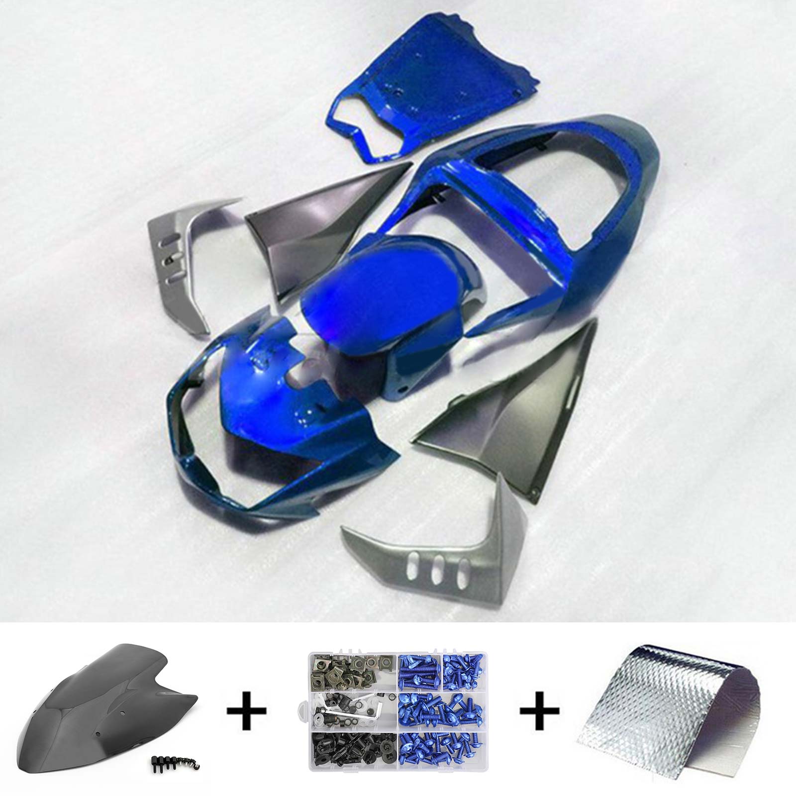 Amotopart 2003-2006 Z1000 Kawasaki Blue Fairing Kit