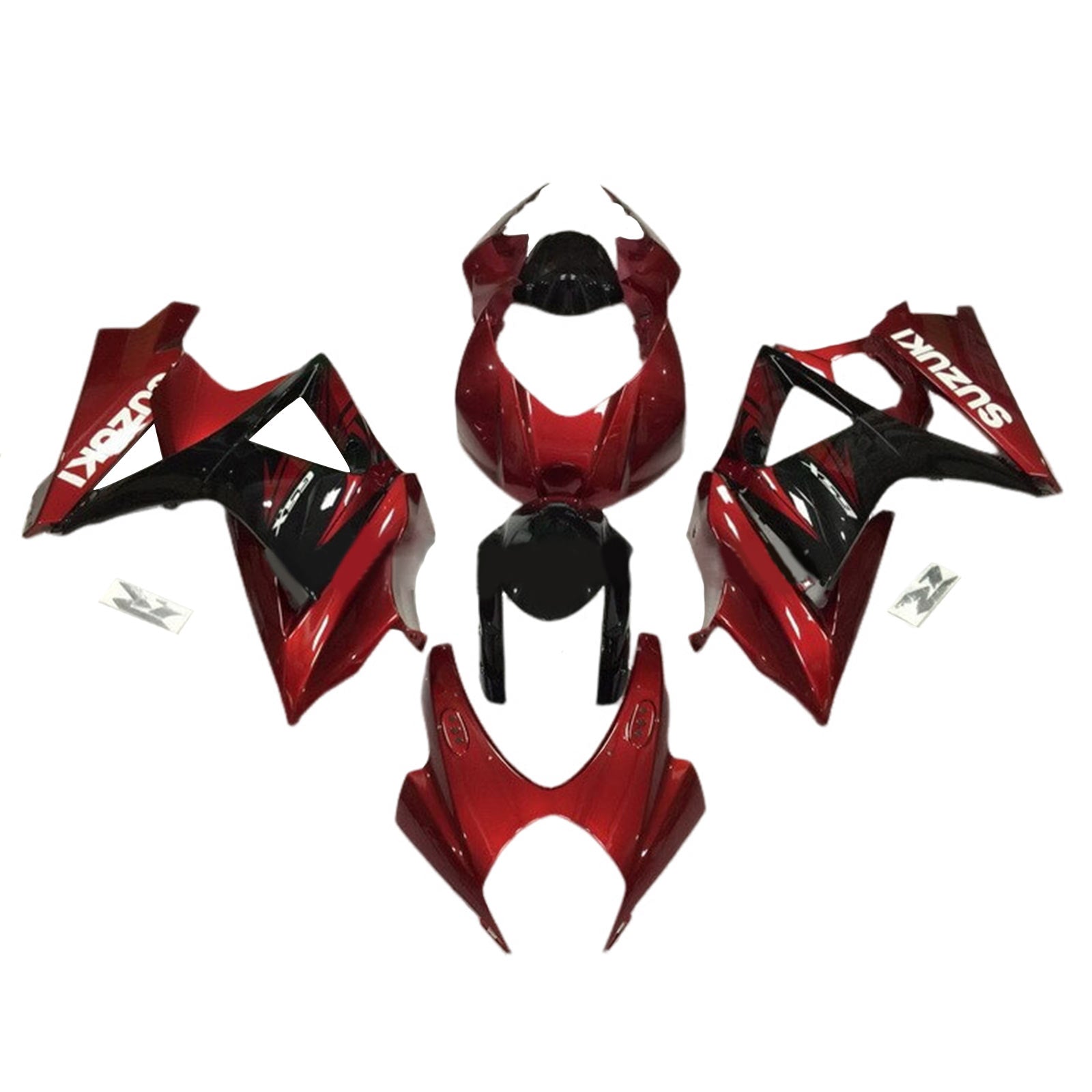 Amotopart 2007-2008 Suzuki GSXR1000 Red Black Fairing Kit