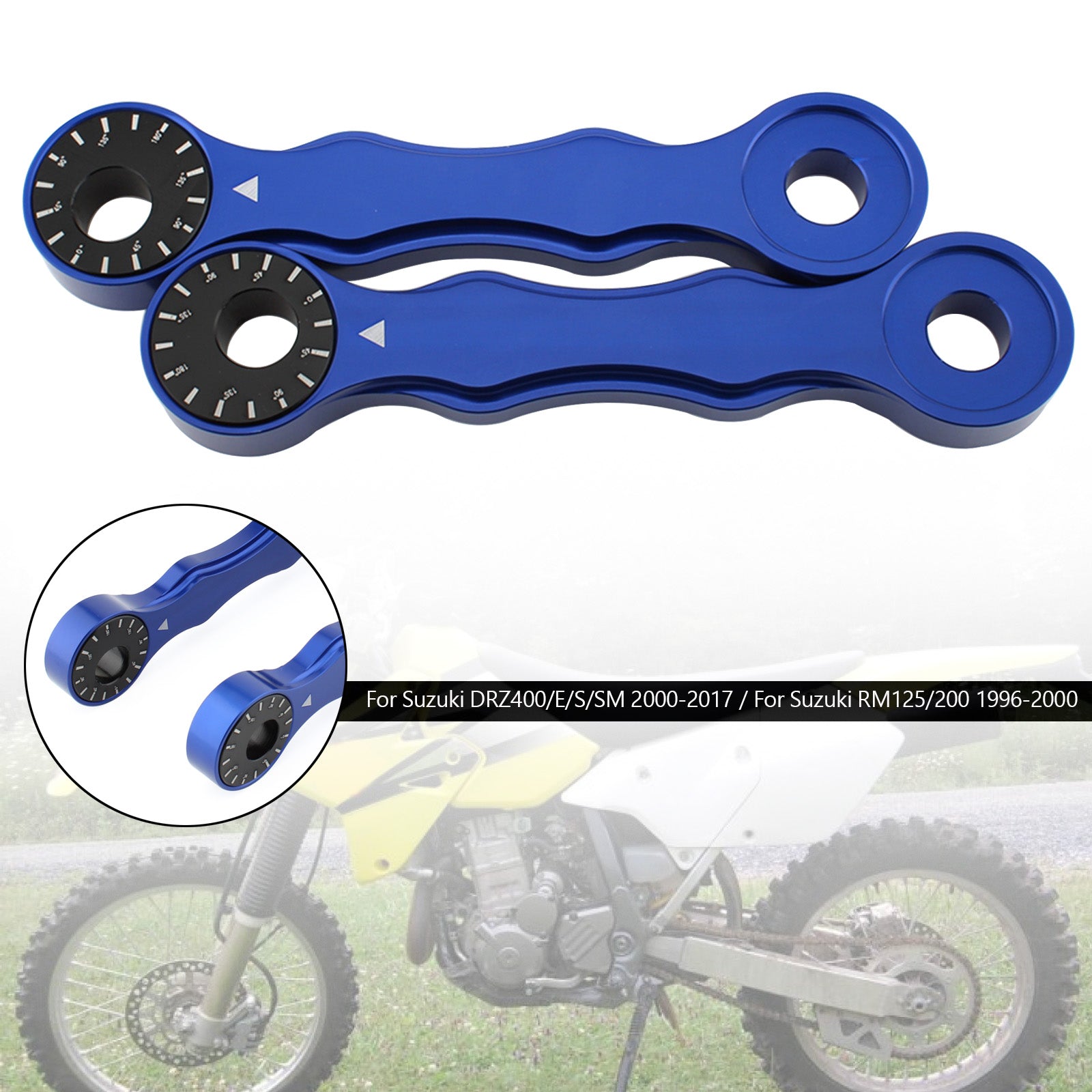 Kit de lien d'abaissement réglable pour Suzuki DRZ400/E/S/SM 00-17 RM125/200 96-00