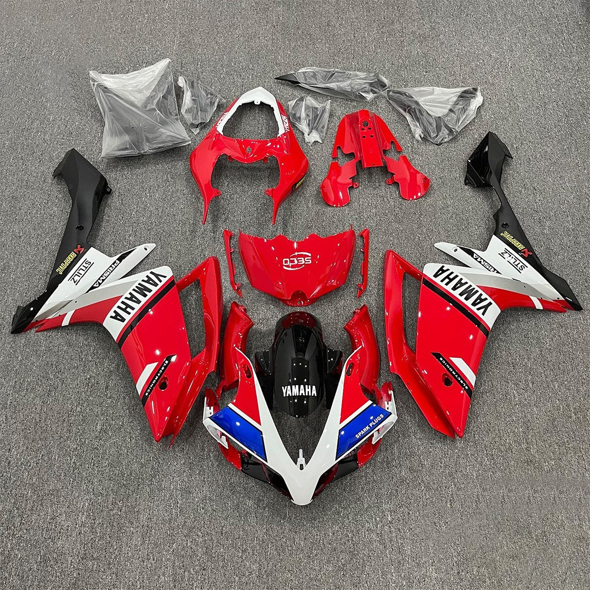 Amotopart 2007-2008 Yamaha YZF 1000 R1 Kit de carenado rojo y azul