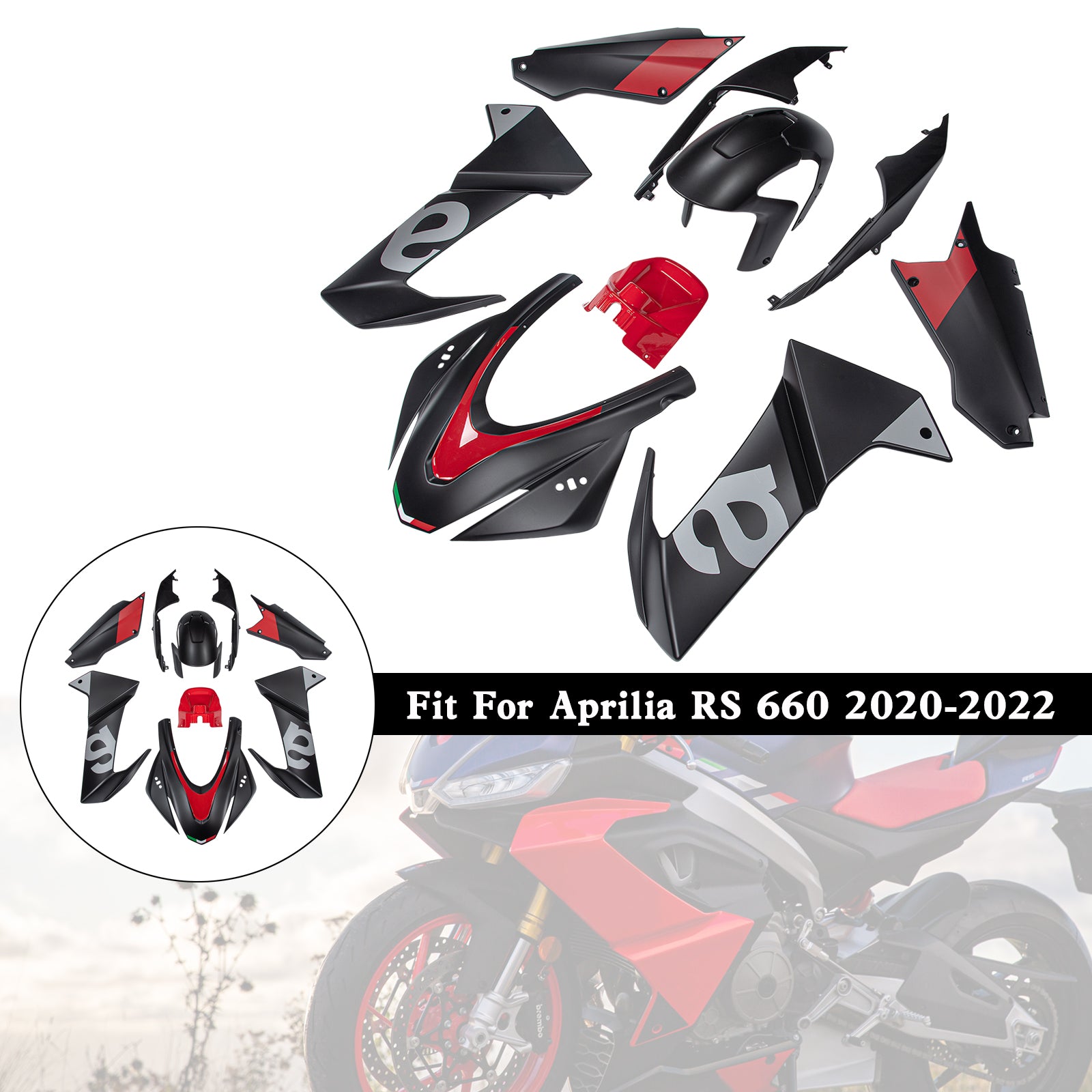 Amotopart (2020-2024) Aprilia RS 660 Fairing Kit Collection