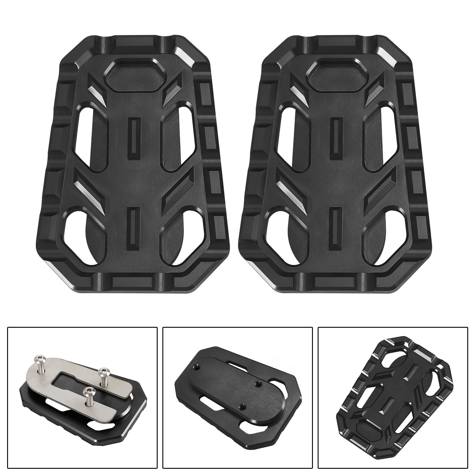 Cnc repose-pieds repose-pieds couvre pédale de pilote adapté pour TR Scrambler 1200 Tiger argent