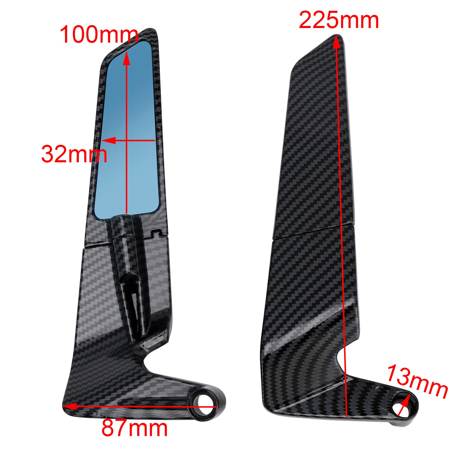 Ducati Streetfighter V2 - V4 - V4s 2020-2023 Rearview Winglet Mirror Set