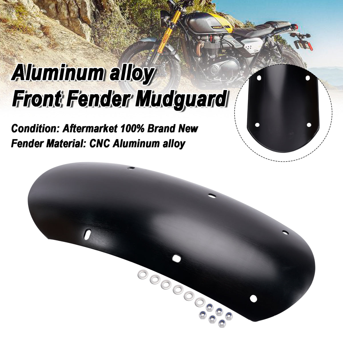 2026-2027 Street Scrambler 900 Aluminum alloy Front Mudguard