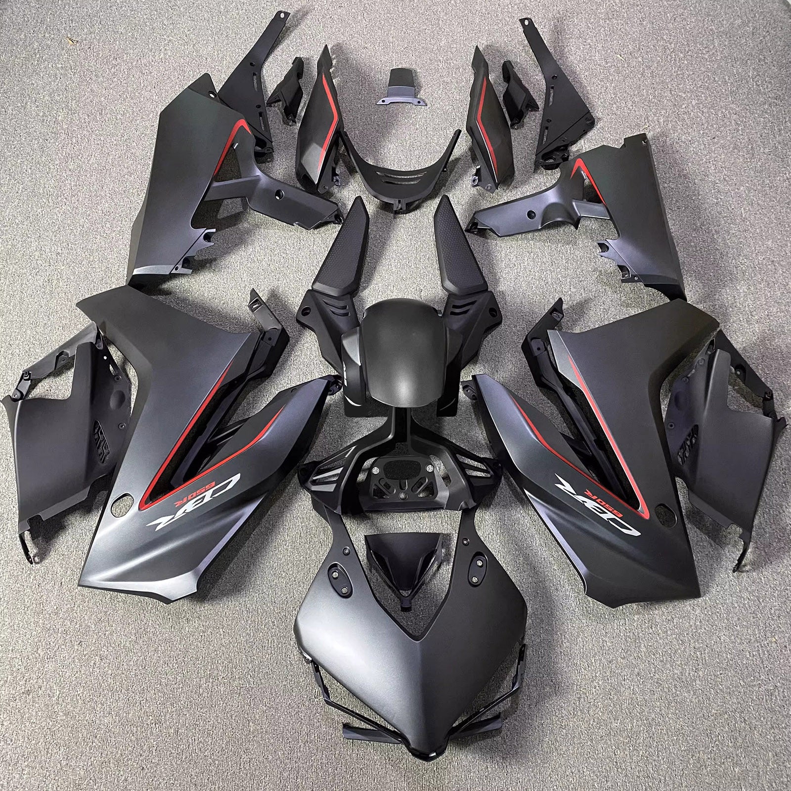 Amotopart 2024-2026 Honda CBR650R Matte Black Fairing Kit