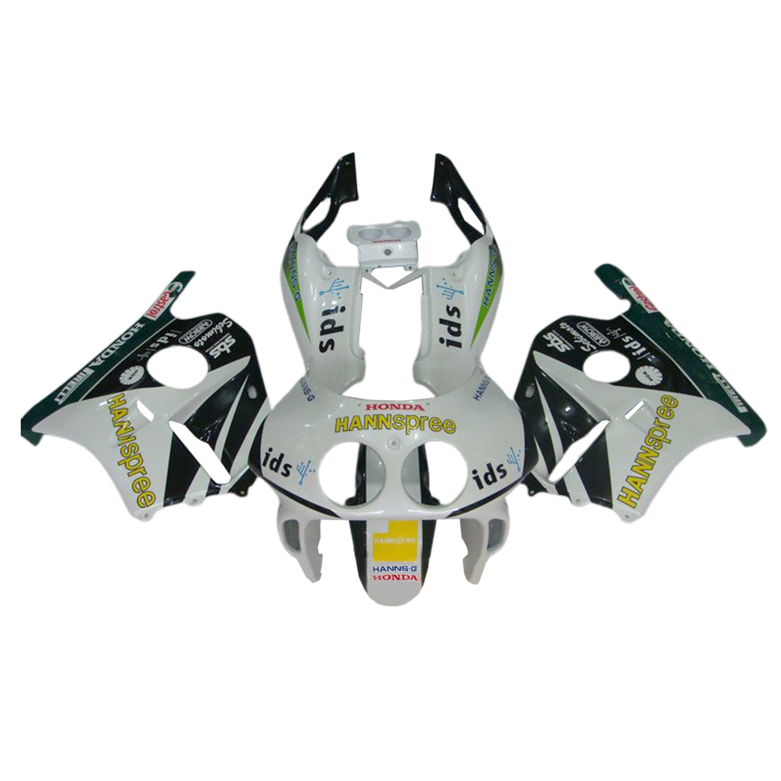 Amotopart 1990-1998 Honda CBR250RR MC22 White Black Yellow Fairing Kit