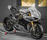 Amotopart Ducati 22-24 Panigale V4 V4S &amp; 23-24 Panigale V4SP V4R Verkleidungssatz in Schwarz und Hellgrau