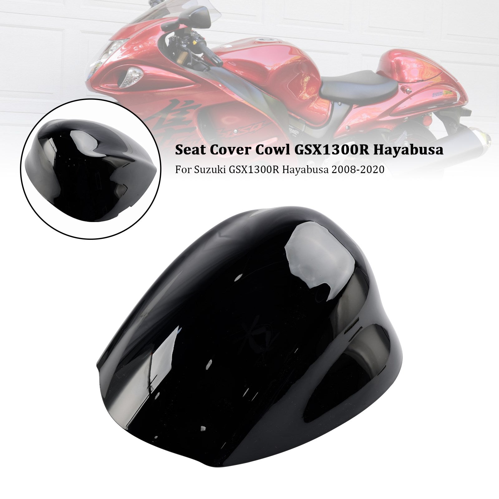 08-20 Suzuki GSX1300R GSX-R1300 Hayabusa Housse de carénage de siège arrière