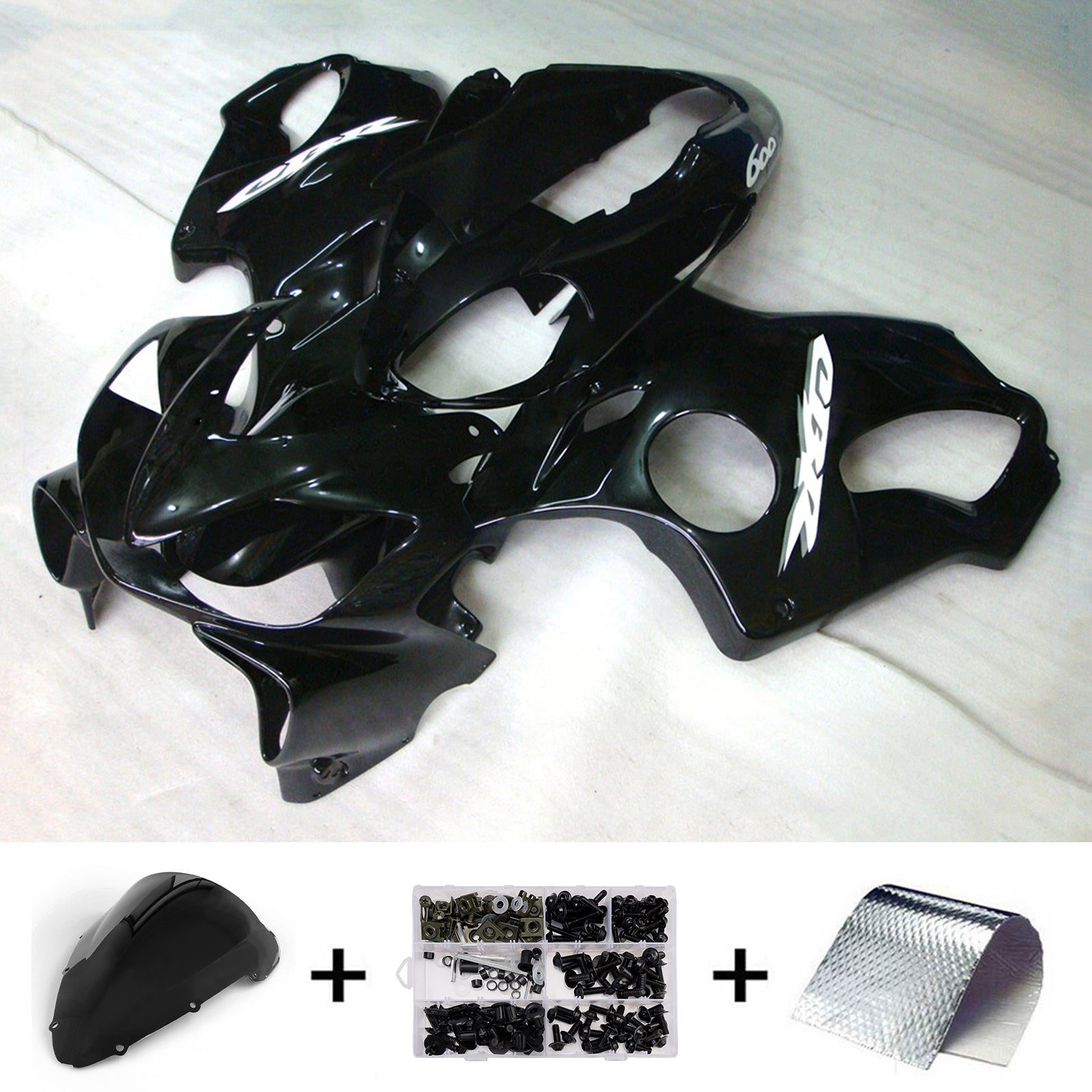Amotopart 2004-2007 Honda CBR600 F4i Black Fairing Kit