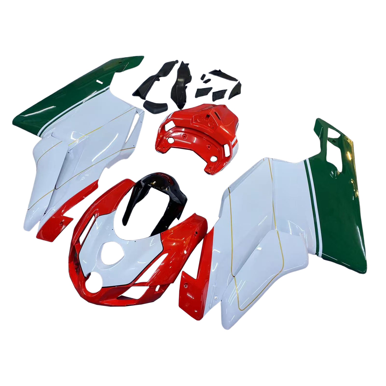 Amotopart 2003-2004 Ducati 999/749 Red White Green Fairing Kit