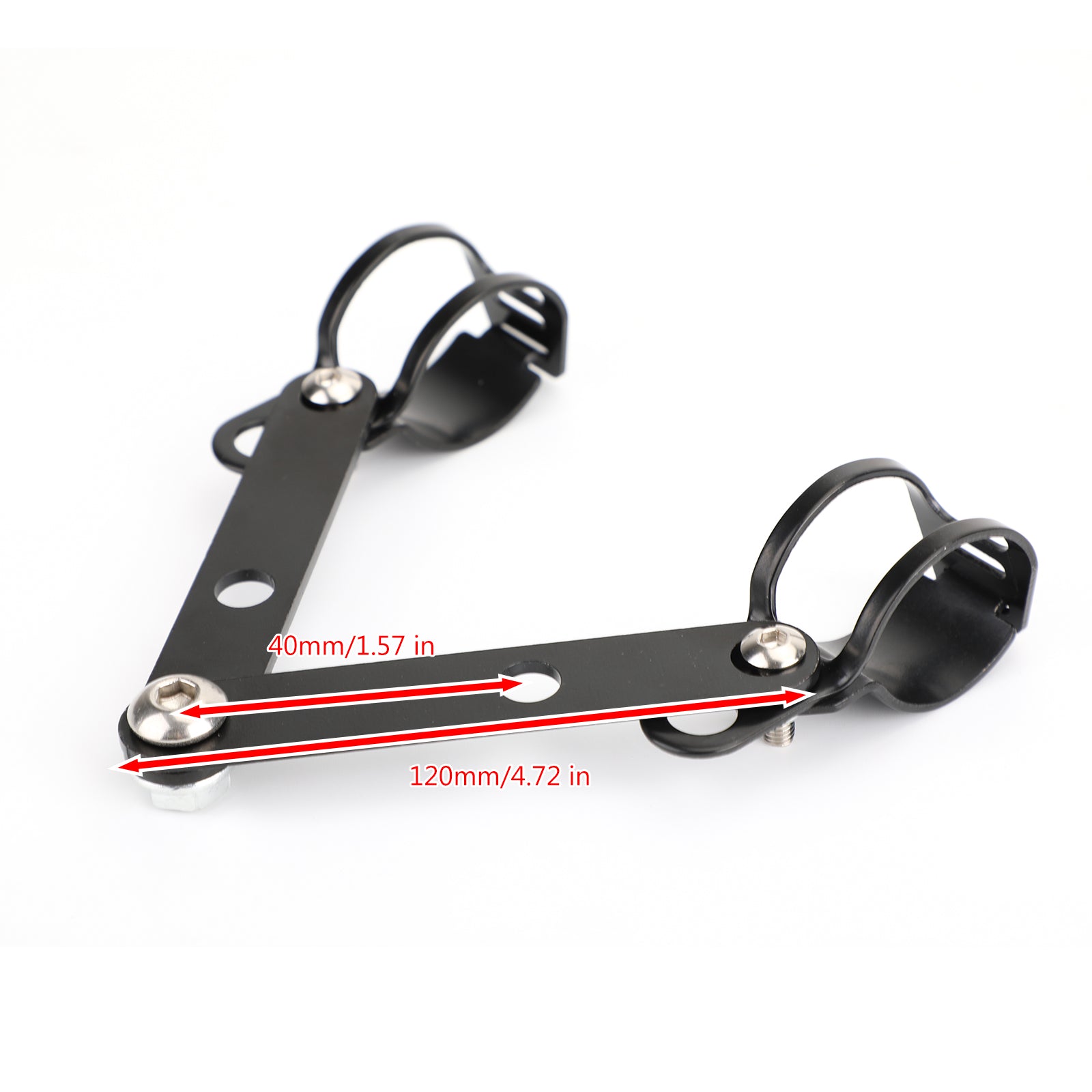 41mm-51mm Garfo Preto Suporte de Montagem de Farol Adaptador de Suporte de Lâmpada de Cabeça de Motocicleta