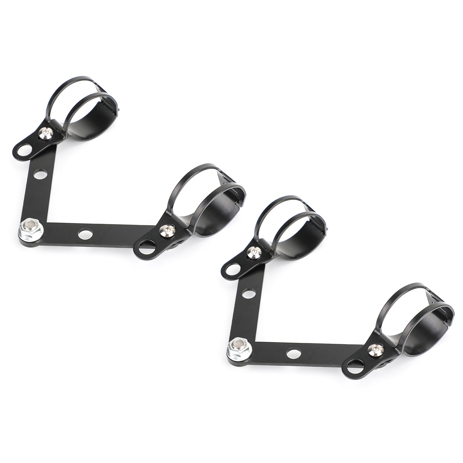 41mm-51mm Garfo Preto Suporte de Montagem de Farol Adaptador de Suporte de Lâmpada de Cabeça de Motocicleta