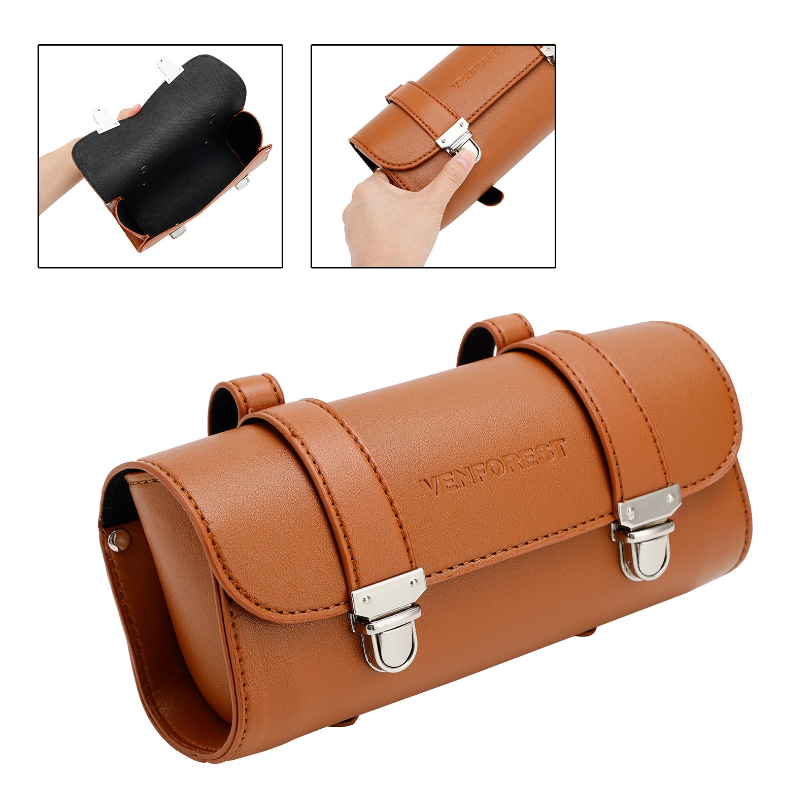 Pu Front Tool Bag Saddlebag Handlebar Luggage Thicken Fits For Scooter Motor