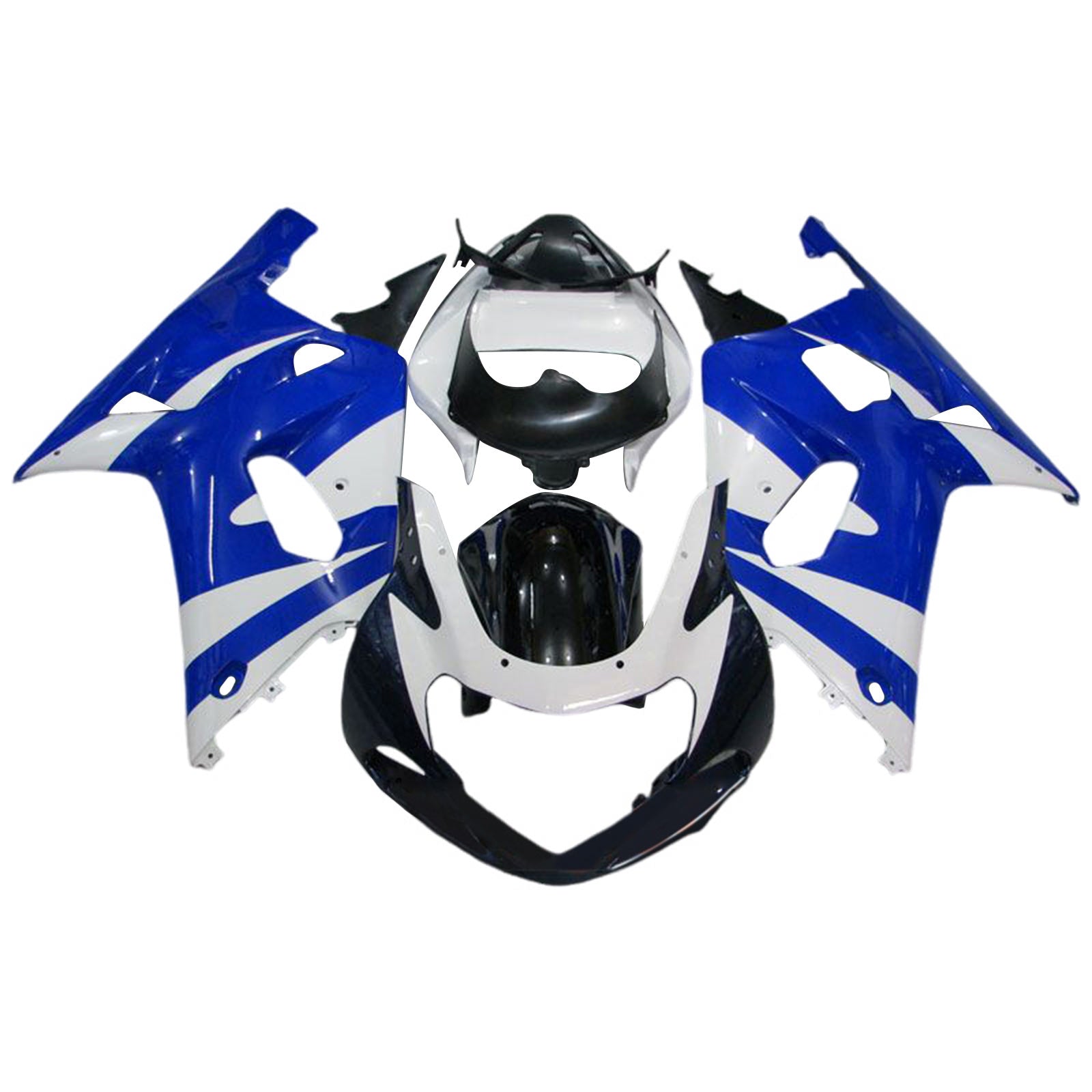 Amotopart 2000-2002 K1 K2 GSXR1000 Suzuki Blue&White Style6 Fairing Kit