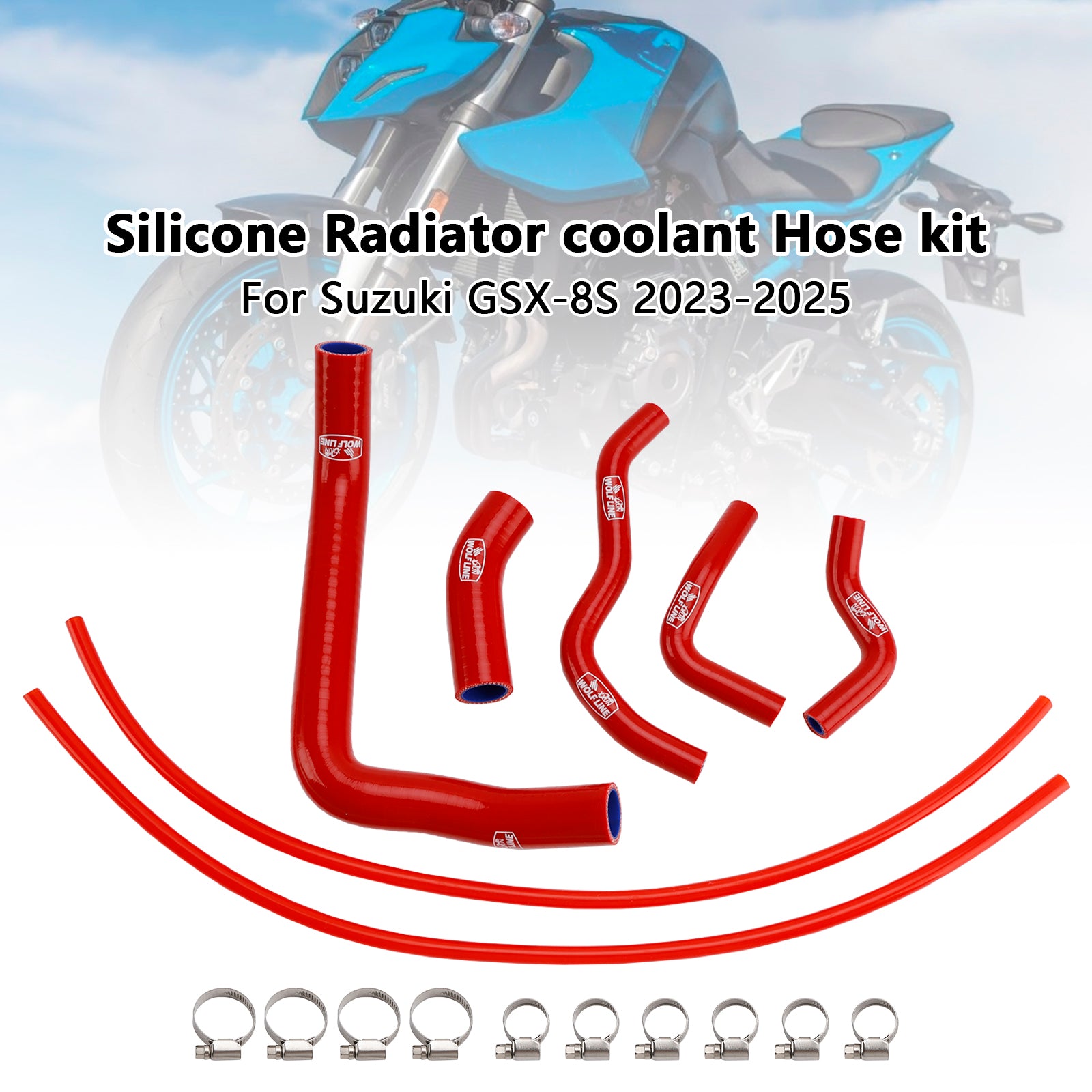 2023-2025 Suzuki GSX-8S Silicone Radiator coolant Hose