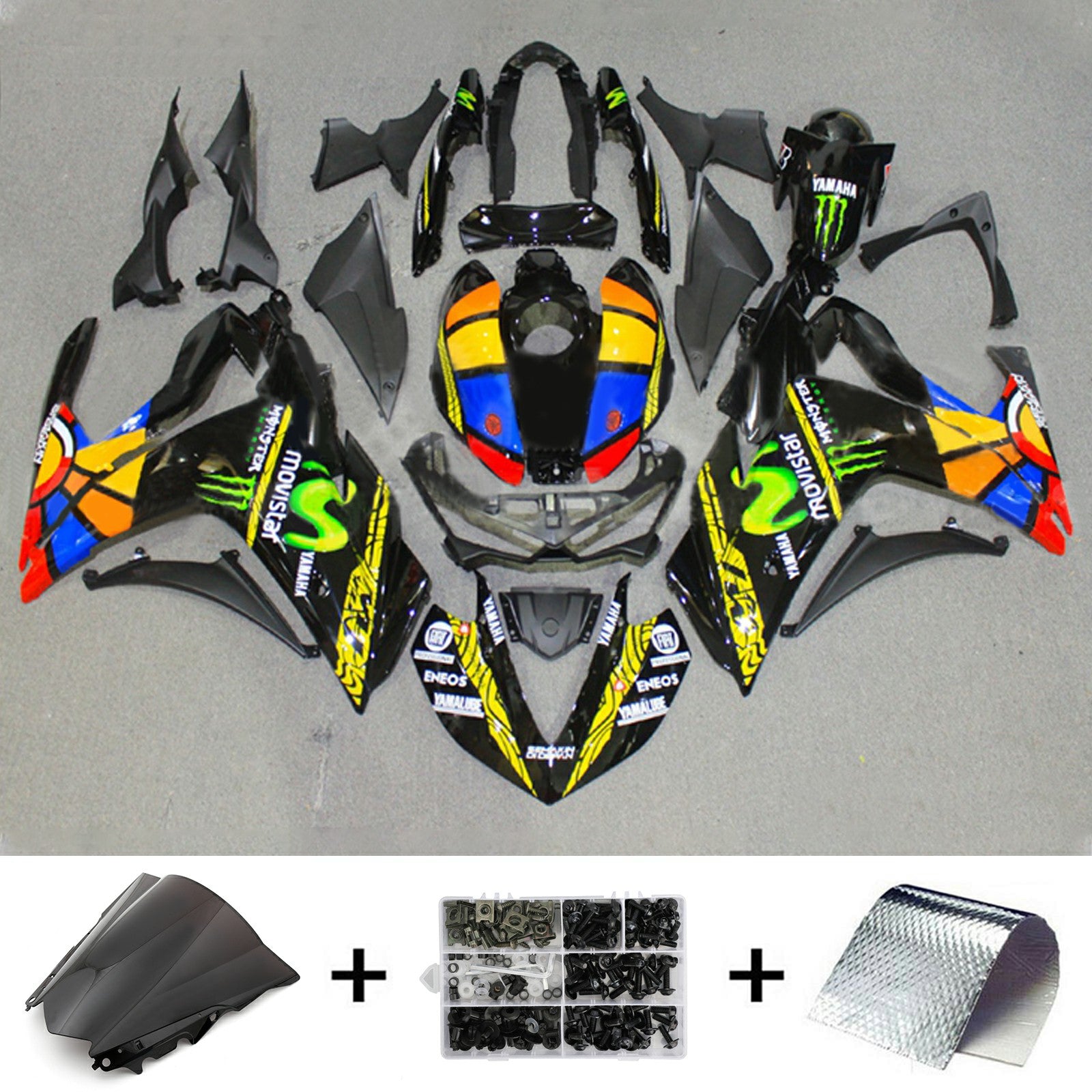 Amotopart YZF-R3 2014-2018 R25 2015-2017 Yamaha Multicolor Fairing Kit